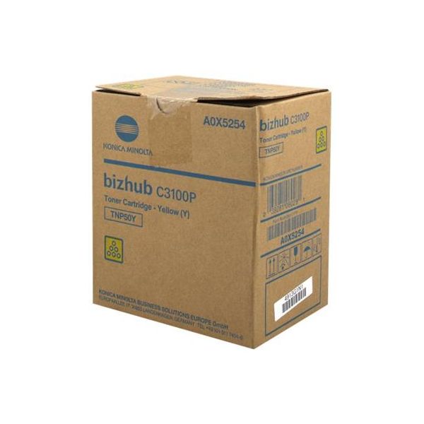 Toner Konica Minolta TNP50Y, A0X5254, žltá (yellow), originál