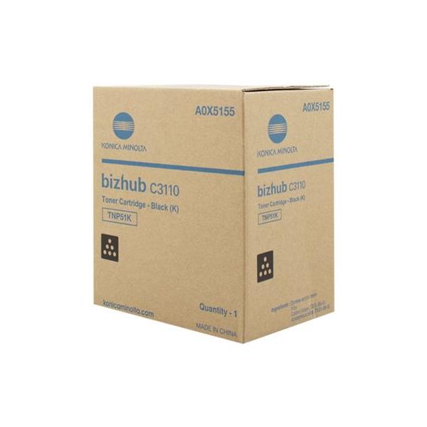 Toner Konica Minolta TNP51K, A0X5155, čierna (black), originál
