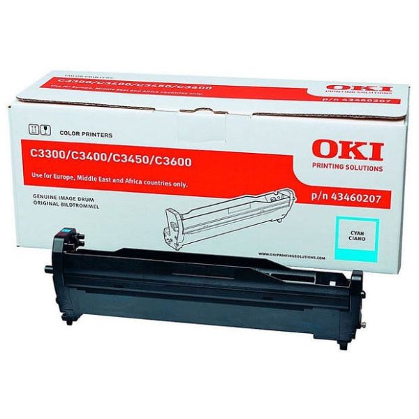 Optická jednotka OKI 43460207 (C3300, C3400, C3600), azúrová (cyan), originál