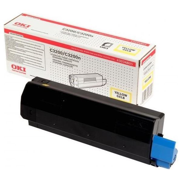 Toner OKI 43034805 (C3200), žltá (yellow), originál