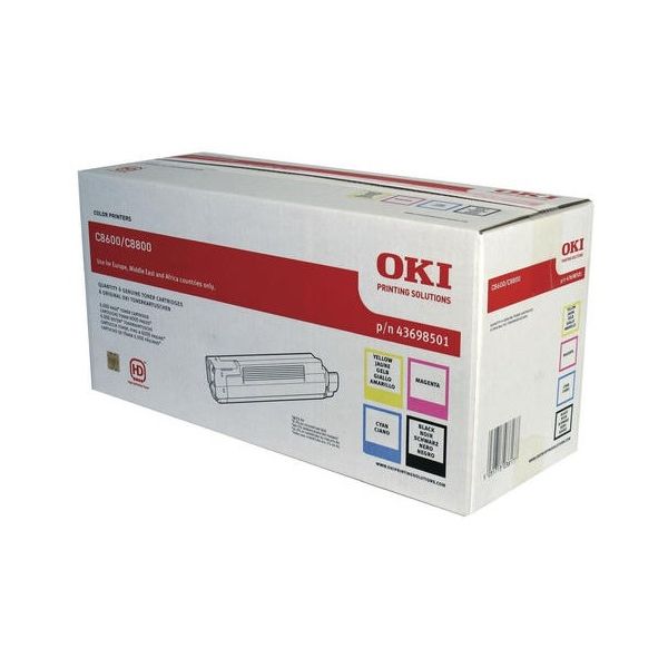 Toner OKI 43698501 (C8600, C8800), CMYK, štvorbalenie, multipack, originál