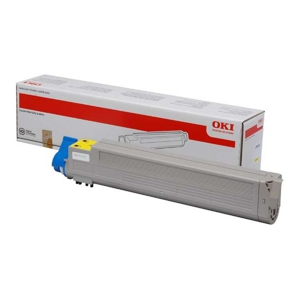 Toner OKI 43837129 (C9655), žltá (yellow), originál