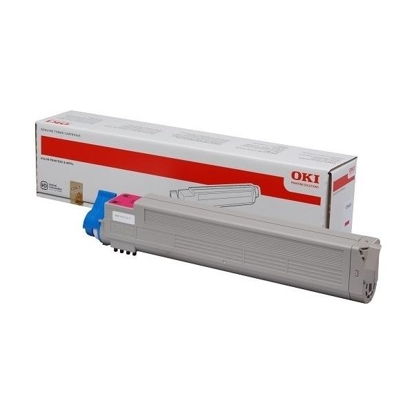 Toner OKI 43837130 (C9655), purpurová (magenta), originál