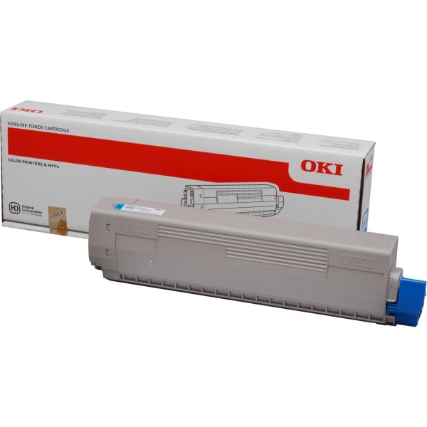 Toner OKI 44844615 (C822), azúrová (cyan), originál