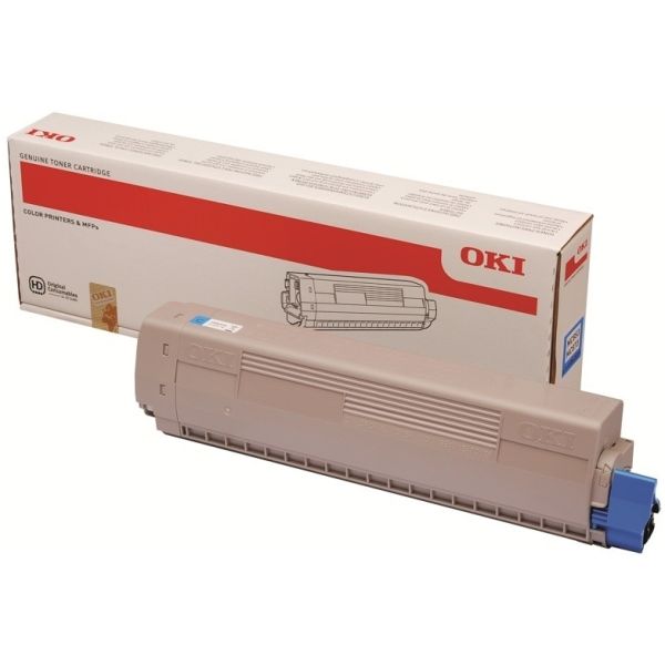 Toner OKI 45862816 (MC873), azúrová (cyan), originál