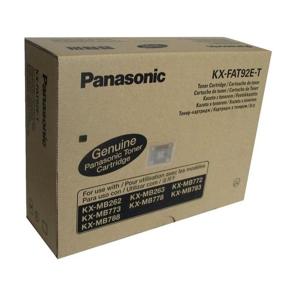 Toner Panasonic KX-FAT92E-T, trojbalenie, čierna (black), originál