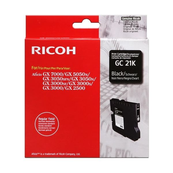 Cartridge Ricoh GC21K, 405532, čierna (black), originál