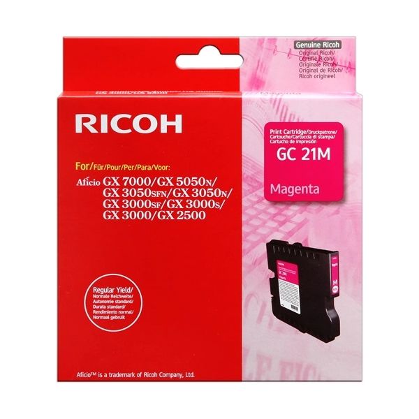 Cartridge Ricoh GC21M, 405534, purpurová (magenta), originál