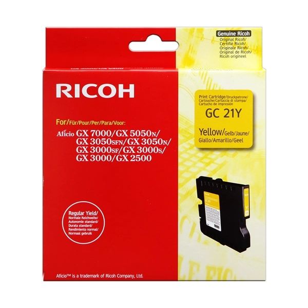 Cartridge Ricoh GC21Y, 405535, žltá (yellow), originál