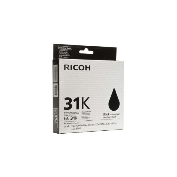 Cartridge Ricoh GC31K, 405688, čierna (black), originál