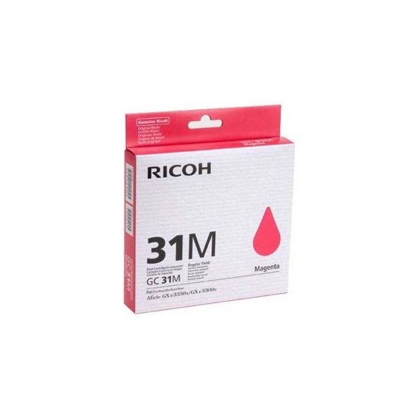 Cartridge Ricoh GC31M, 405690, purpurová (magenta), originál