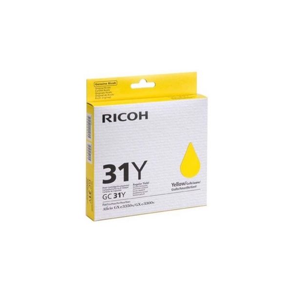 Cartridge Ricoh GC31Y, 405691, žltá (yellow), originál