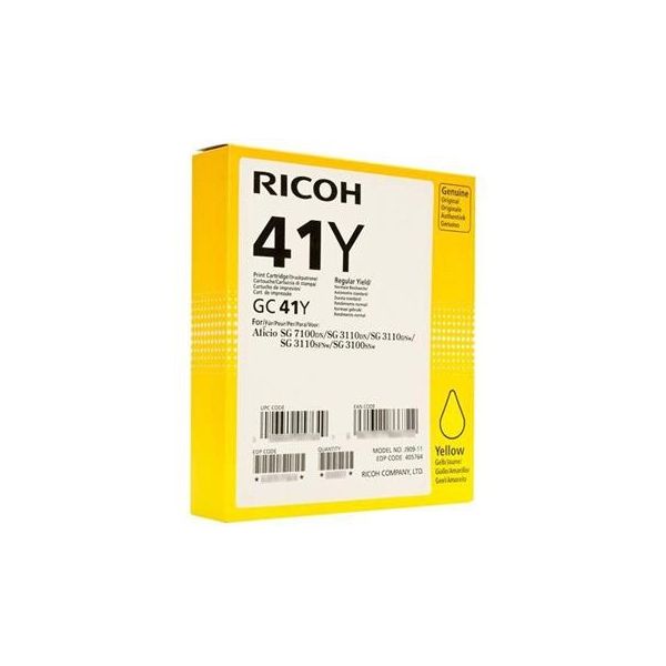 Cartridge Ricoh GC41HY, 405764, žltá (yellow), originál