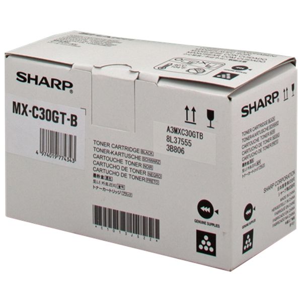 Toner Sharp MX-C30GTB, čierna (black), originál