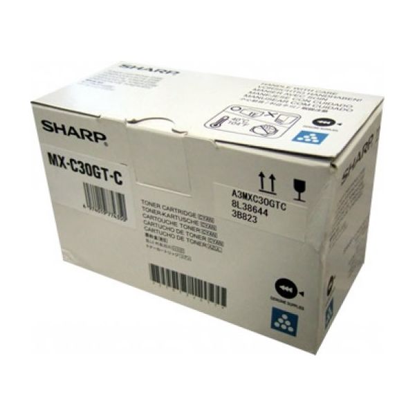 Toner Sharp MX-C30GTC, azúrová (cyan), originál