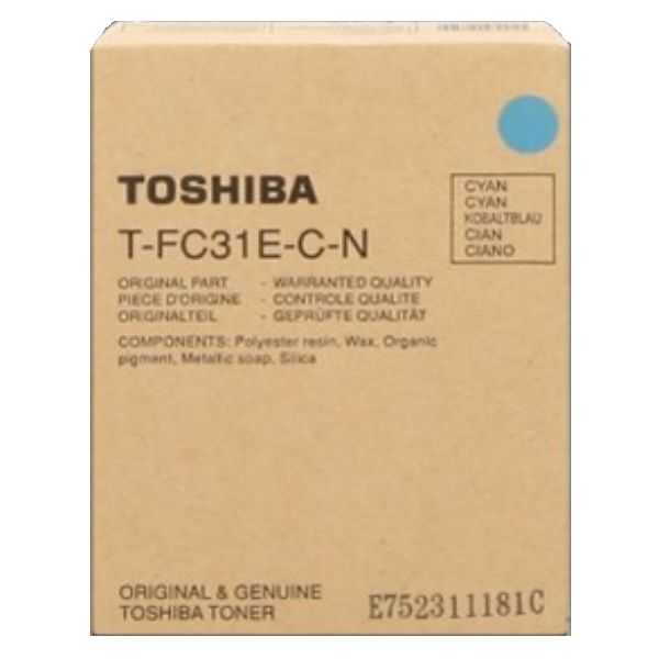 Toner Toshiba T-FC31E-C-N, azúrová (cyan), originál